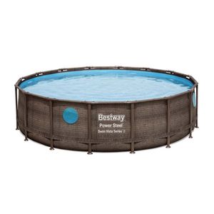 Piscina Estructural Circular Bestway Power Steel 19480L 480x480x120cm Marrón