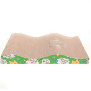 Rascador para Gatos Doble Ola de Cartón con Catnip