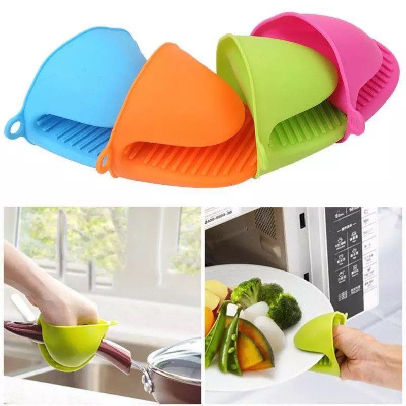 Manoplas de silicona para horno y conjuntos de soportes para ollas, manoplas  de horno 5 piezas flexibles impermeables, guantes de cocina para horno para  cocinar y barbacoa, rosa fácil de limpiar 