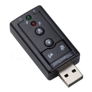 Interfaz Tarjeta De Sonido 7.1 USB Audio 3D Externo Adaptador 3.5 Jack
