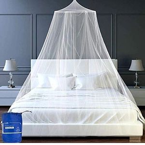 Mosquiteros Redondo para Cama 2 Plazas en Blanco