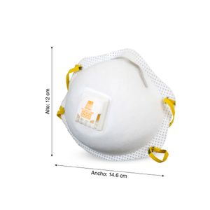 Respirador 3M válvula 8511 N95 x 1 unidad