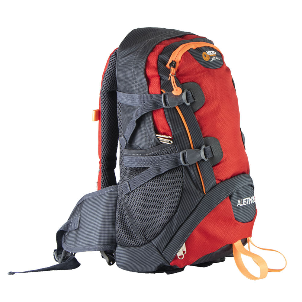 Mochila plegable ligera de 25 litros, práctica mochila plegable totalmente  impermeable para viajes, camping, al aire libre, Rojo -, Daypack