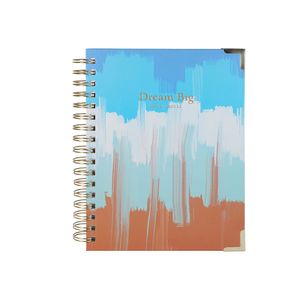 Cuaderno de alambre y tapa dura con planificador de agosto de 2022 a diciembre 2023 azul -  Miniso