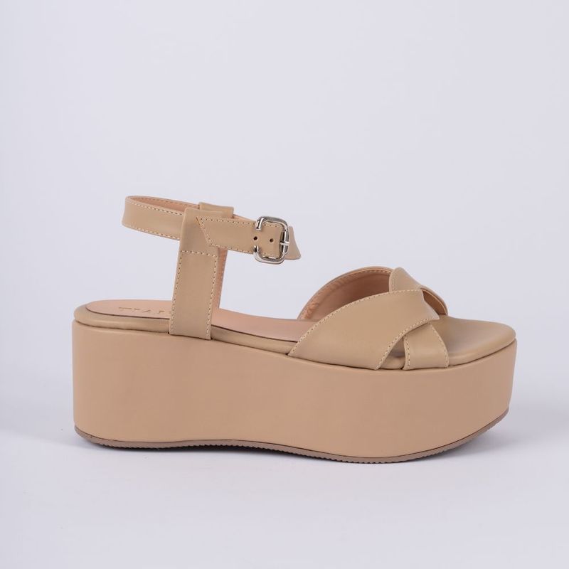 Sandalias plataforma best sale color beige