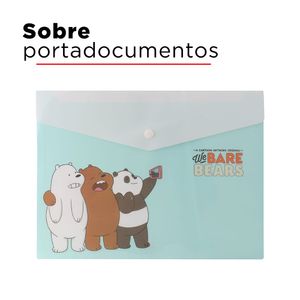 Paquete de porta documentos horizontal A4 2 pzas - We Bare Bears