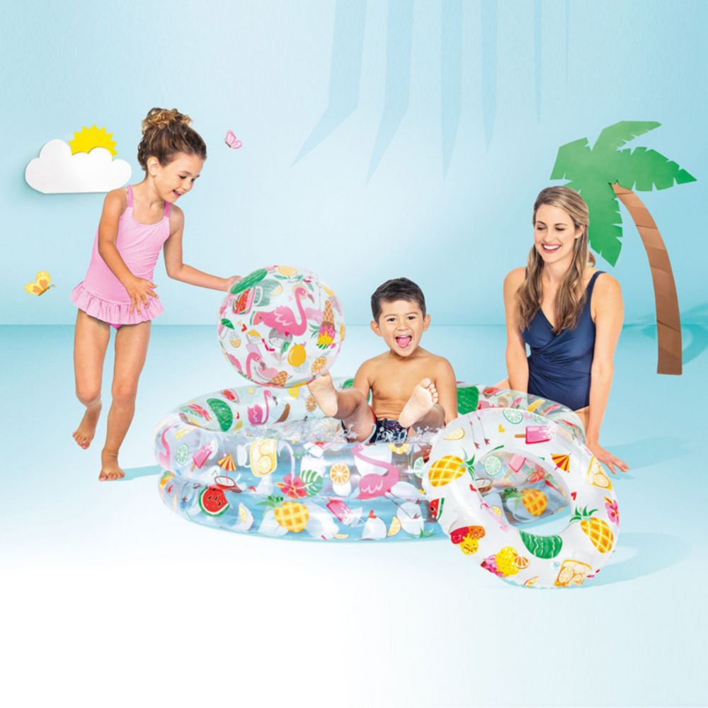 Set De Piscina Inflable Intex Fruta Tropicales 2 Real Plaza