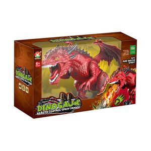 Dinosaurio A Control Remoto Dinosaur Walk Dino Con Luces Y Sonidos Rojo 666-31A