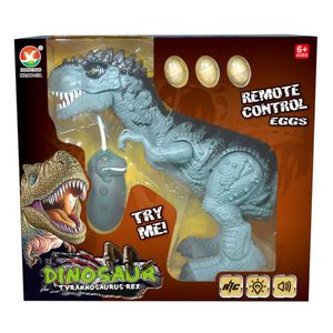 Dinosaurio A Control Remoto Dinosaur Walk Dino Con Luces Y Sonidos Gris 666-17A