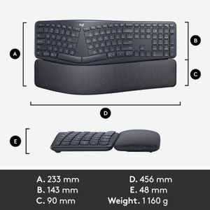 Logitech Wireless ERGO K860 Keyboard &amp; MX Vertical Ergonomic Mouse Productivity Kit