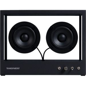 Altavoz Bluetooth transparente pequeño transparente (negro)