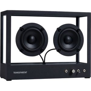 Altavoz Bluetooth transparente pequeño transparente (negro)