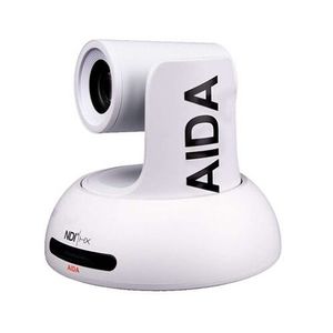 AIDA Imaging Full HD NDI|HX Cámara de transmisión PTZ con zoom óptico de 18x (Blanco)