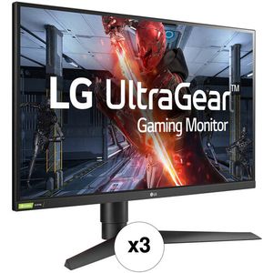 LG UltraGear 27GL850-B 27&quot; 16:9 144 Hz HDR FreeSync IPS Monitor para juegos (paquete de 3)
