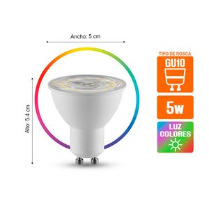 Foco smart led GU10 5W Multicolor