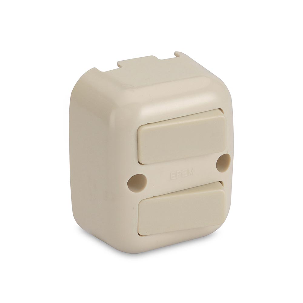 INTERRUPTOR DOBLE DE SOBREPONER IP54 P/EXTERIOR - CobsaOnline