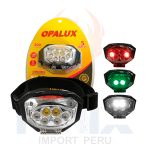 Linterna Frontal Ultra Brillante 300Lm 5w 40m A Pilas Opalux