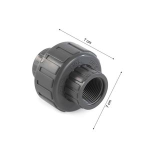 Unión universal con rosca 1" NPT Gris