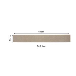 Zócalo Porcelanato Gris Pleno 7.3x60 cm