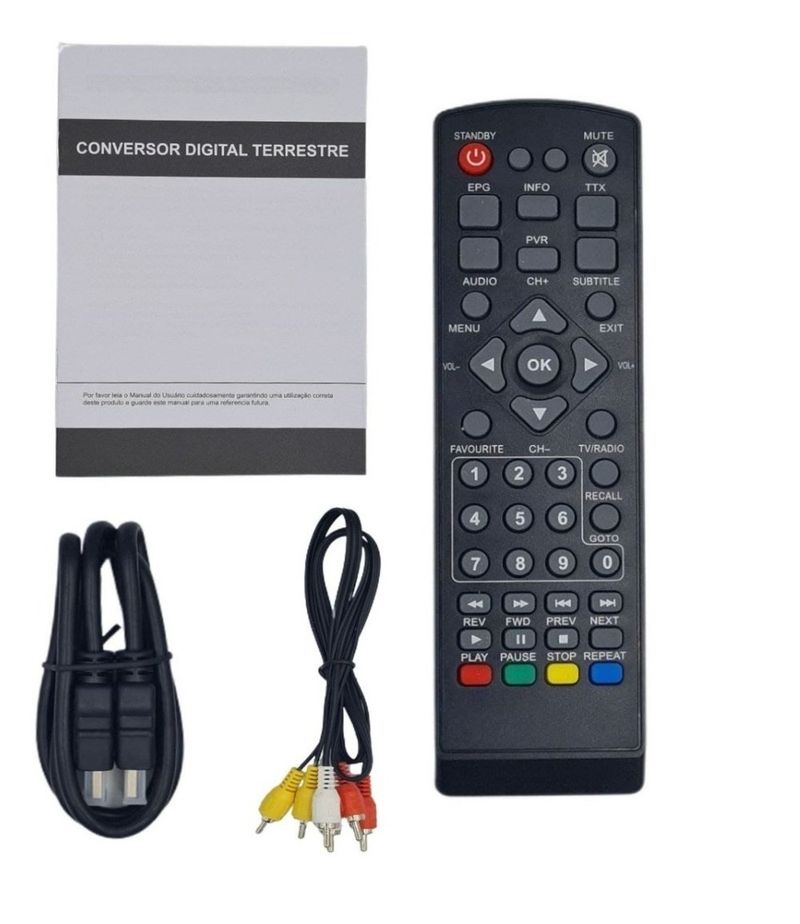 Sintonizador Decodificador mas Antena Digital Tv Tdt Canales Hd - Real Plaza