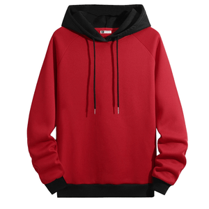 Polera Hombre Yansus Rojo con Capucha Negro