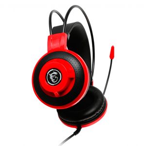 Auricular Gamer MSI Ds501, diametro 40mm, 3.5mm, Rojo