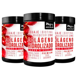 Colágeno Mujer Aguaje 500 g Sabor Cereza Pack x 3