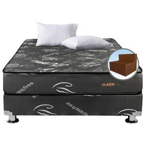 Cama EL CISNE Pocket Black 2 Plazas + Sofá Cama