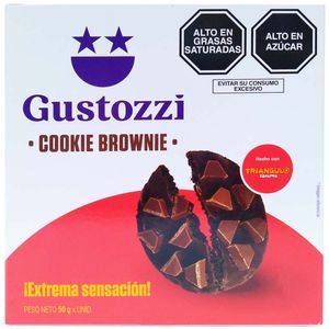 Cookie Brownie GUSTOZZI Triángulo Caja 4un