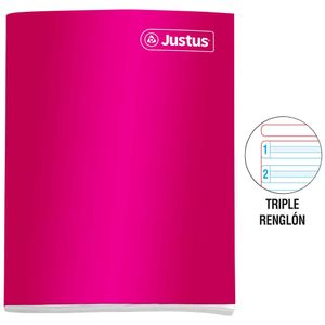 Cuaderno Deluxe JUSTUS Triple Renglón 80 Hojas 12 Colores