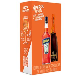 Pack APEROL Botella 750ml + Vino Espumante CINZANO Pro-Spritz