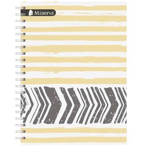 Cuaderno Anillado MINERVA Tapa Dura Cuadriculado 160 Hojas 5 Divisones