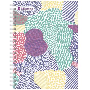 Cuaderno Anillado MINERVA Tapa Dura Cuadriculado 160 Hojas 5 Divisones