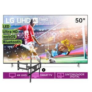 Televisor LG LED Smart Tv Ultra HD 4K ThinQ AI 50" 50UQ7500PSF + Rack