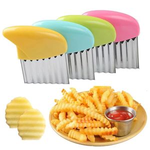 Cuchillo Ondulado para Papas Fritas y Vegetales de Acero Inoxidable
