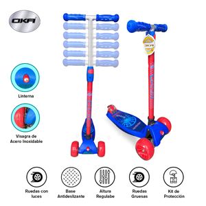 Scooter para Niños Linterna + Kit de Protección Varon Oka