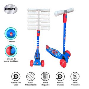Scooter para Niños Linterna + Kit de Protección Varon Oka