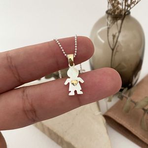 Collar en Oro 18k Laminado Plata Niño Corazón Lavalle Joyería