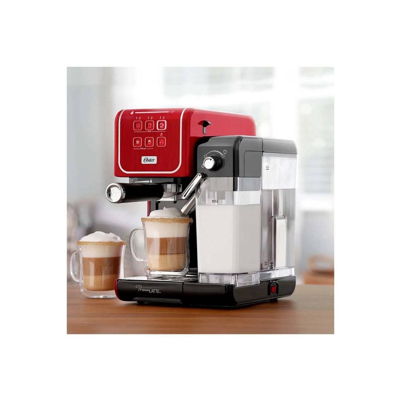 MAQUINA CAPUCHINO OSTER PRIMA LATTE ROJA 19 BARES