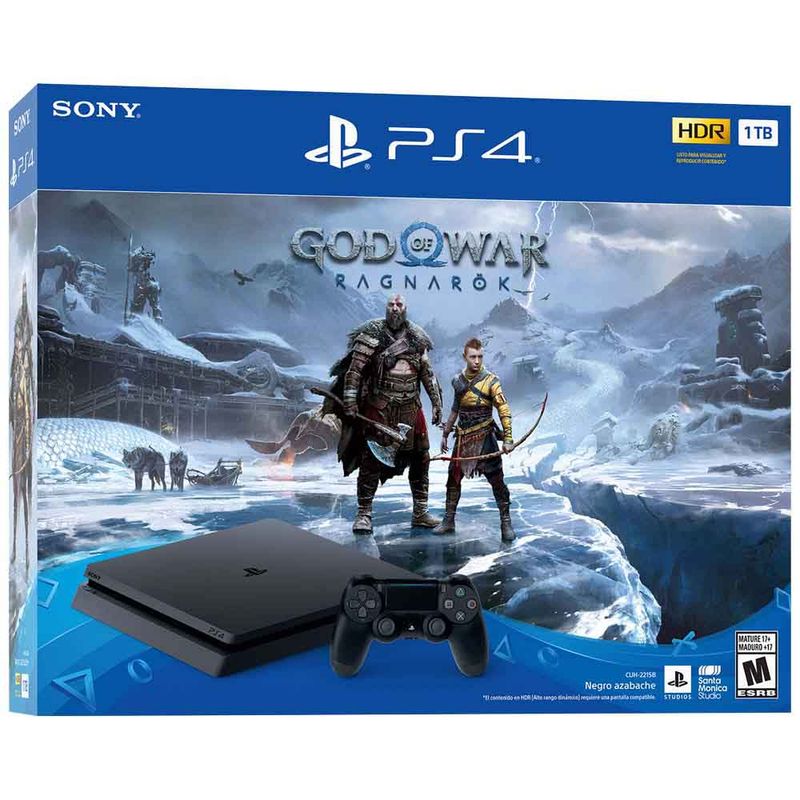 Consola Playstation 4 PS4 Slim 1Tb con Cables y Mando Universal de