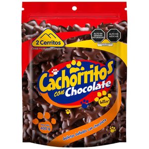 Galletas Bañadas de Chocolate 2 CERRITOS Cachorritos Bolsa 400g