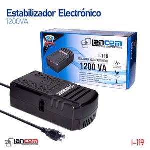 Regulador de Voltaje Automático Lancom I-119 8 Tomas 1200VA 500w