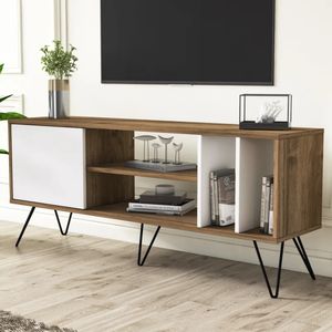 Mesa de TV Moderna Gabón Blanco