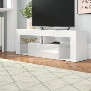 Mesa de TV Moderna Yibuti Blanco 140cm