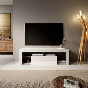 Mesa de TV Moderna Yibuti Blanco 140cm