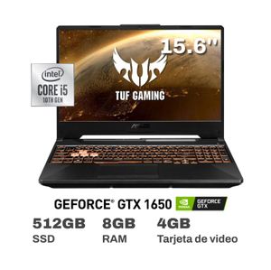 Laptop Gamer Asus TUF F15 FX506LHB 15.6" Intel® Core™ i5-10300H 8GB RAM 512GB SSD Bonfire Black