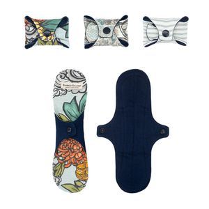 Toalla Higiénica de Tela Bamboo Balance Tripack Nocturna Azul Marino