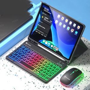 Kit Teclado y Mouse Luces RGB Inalámbrico Bluetooth Multidispositivo GR270027 Negro