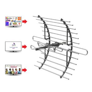 Antena Digital Tv Tdt Curva Grande