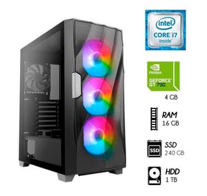 Computadora PC Gamer Intel Core i7 3.2Ghz RAM 16GB Disco 1TB Disco SSD 240GB Video GT 4GB Case 550W